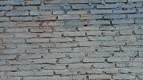 Old grey brick wall background texture, copy space Foto stock