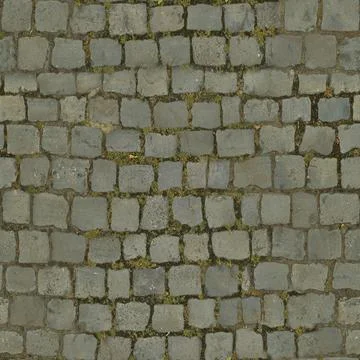 Old Grey Cobblestone Walkway Surface Texture Stock Photos