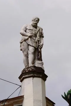Old grey statue Stock Photos
