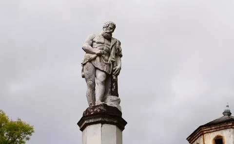 Old grey statue Stock Photos