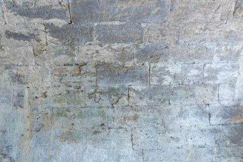 The old grey wall of stone Stock Photos