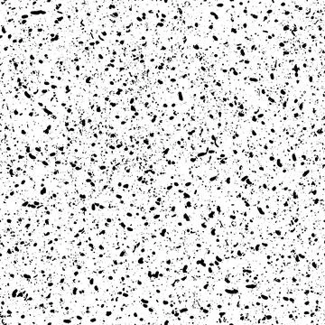 Old Gritty Black Ink Splash Seamless Pattern Vector Stock Illustration