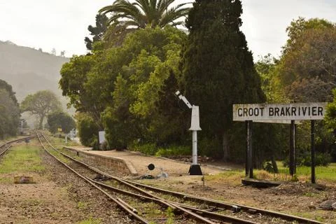 Old Groot Brakrivier Train Stop Platform Stock Photos