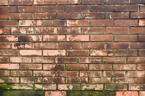 Old grunge brick wall texture background. the paint is peeling off. Stock Photos