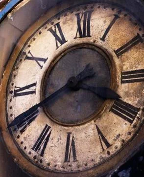 Old grunge clock Stock Photos