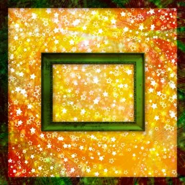 Old grunge frames on the blur boke background Stock Photos