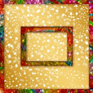 Old grunge frames on the blur boke background Stock Photos
