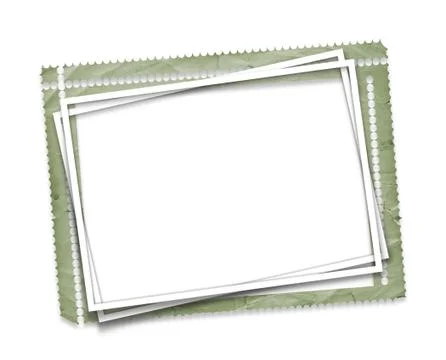 Old grunge paper frames on the  isolated background Stock Photos