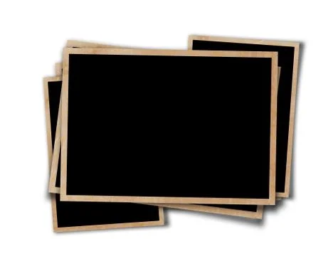 Old grunge paper frames on  isolated  background Stock Photos