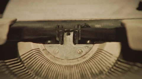 Old, grunge, retro typewriter close up, macro. Stock Footage 164377616