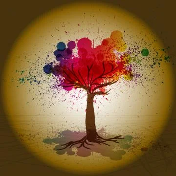 Old grunge tree. vector. Stock Illustration