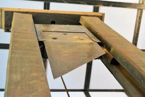 Old guillotine used for executions Stock Photos