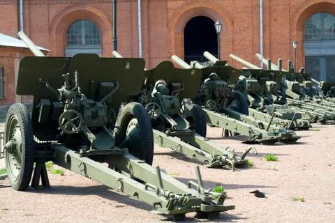 The old guns in the museum Stock Photos