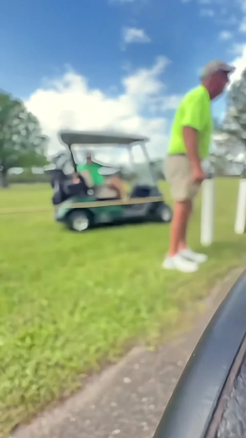 Old Guy Freaks Out at Golf Course, Perry, Florida, USA - 16 Apr 2026 Stock Footage 332877337