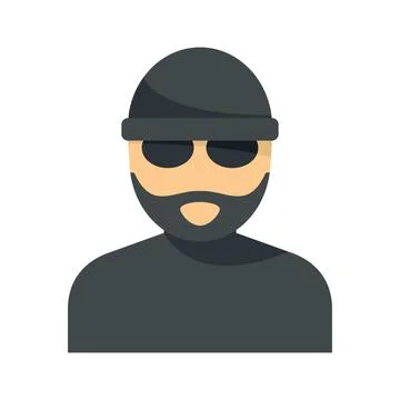 Old hacker icon flat isolated vector イラスト素材