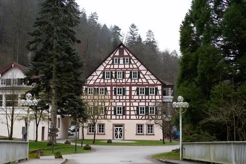 Old half timer house in park Stock Photos