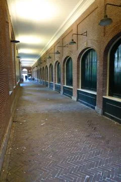 Old hallway vertical Foto stock