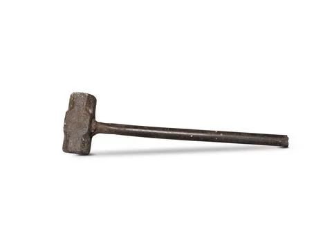 Old hammer on a white background Stock Photos