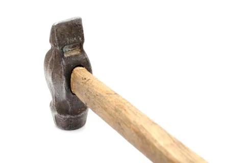 Old hammer with wood handle Stock Photos