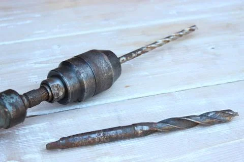 Old hand drill Stock Photos