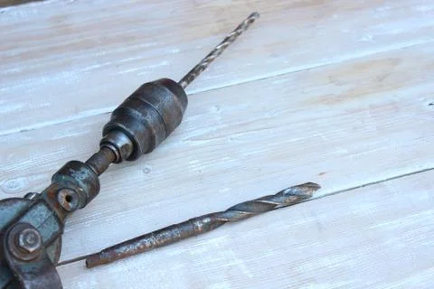 Old hand drill Stock Photos