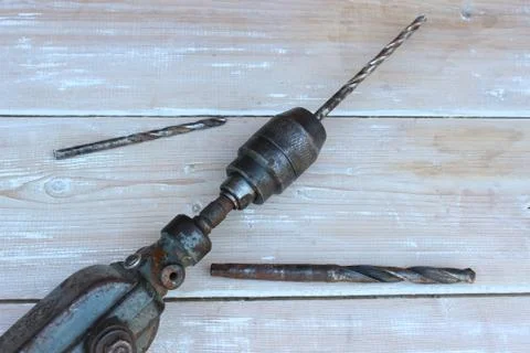 Old hand drill Stock Photos