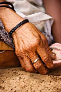 Old hand Stock Photos