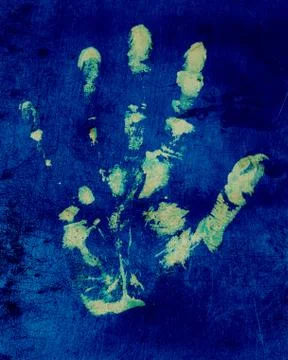 Old hand print Stock Photos