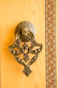 Old Handmade ottoman door knob Stock Photos