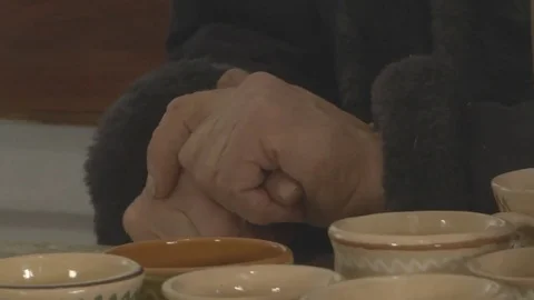 Old Hands Elderly Man Stock Footage 72437120