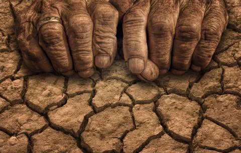 Old Hands on the Floor Stock Photos