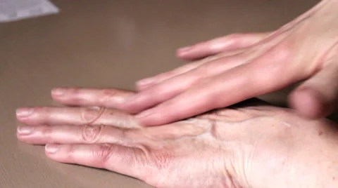 Old Hands Stock Footage 37961371