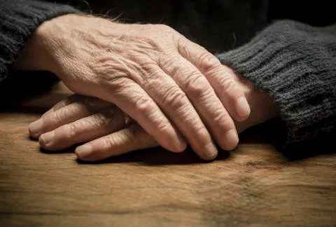 Old hands Stock Photos