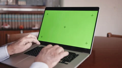 Old hands of scientist typing on keyboard of trendy computer at home office Stock Footage 203742679