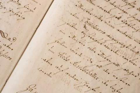 Old Handwriting Foto stock