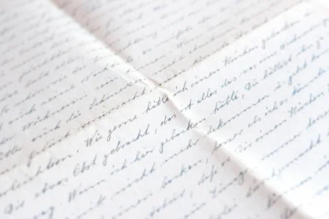 Old handwritten letter - mail, german handwriting Stock Photos
