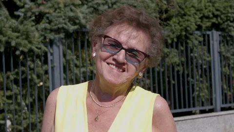 Old happy lady, senior Stock Footage 263359650