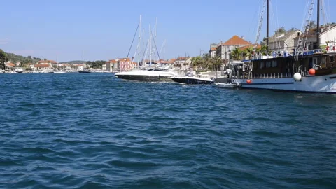 Old harbor of Stari Grad 動画素材 164874991