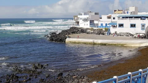 The Old Harbour in El Cotillo Stock Footage 302309489