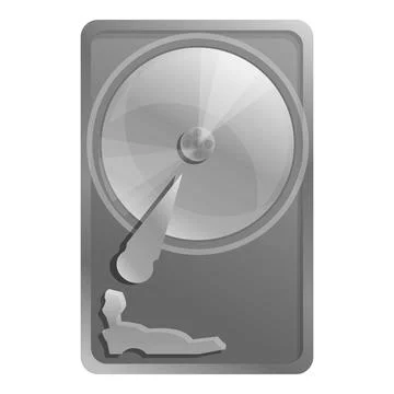 Old hard disk icon, cartoon style Stock Illustration