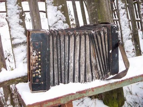 Old harmonica Bologovka Stock Photos