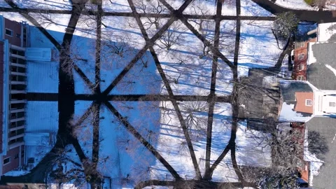 Old Harvard Yard aerial view, Cambridge, MA, USA Stockbeeldmateriaal 330535205