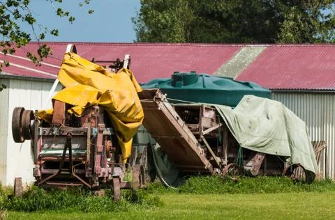Old harvester Stock Photos