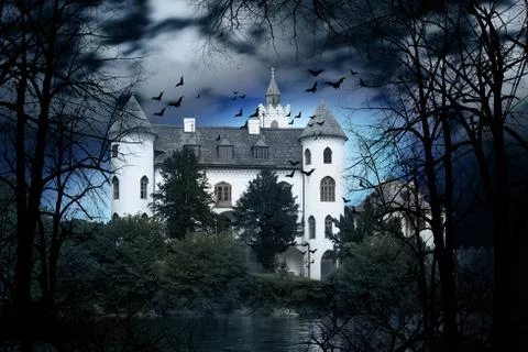 Old Haunted Castle Illustrazione stock
