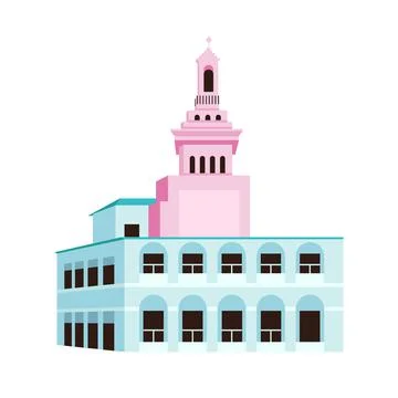 Old Havana flat color vector object Ilustración de archivo