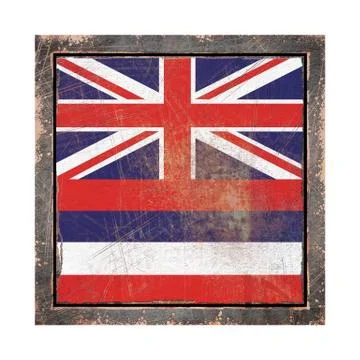 Old Hawaii flag Stock Illustration