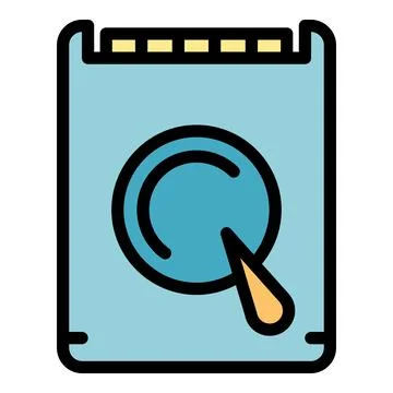 Old hdd icon vector flat Stock Illustration