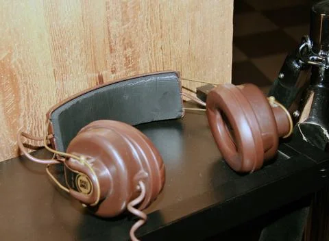 Old Headphones Stock Photos