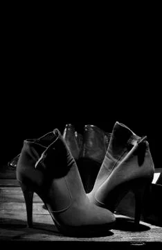 Old high heels. Stock Photos