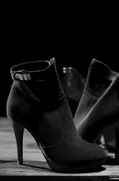 Old high heels. Stock Photos